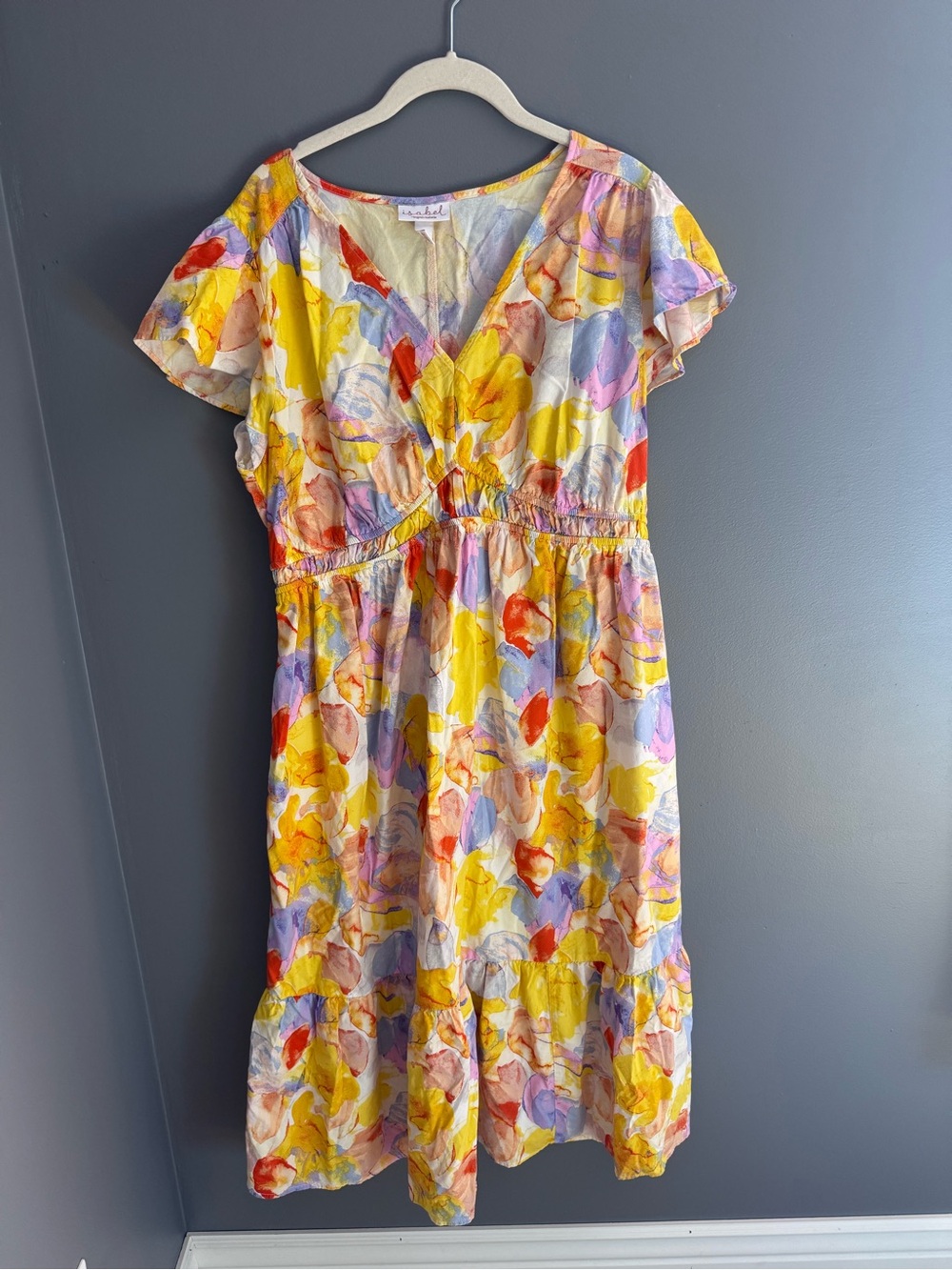 Ingrid & Isabel Yellow Multi Floral Maxi Dress